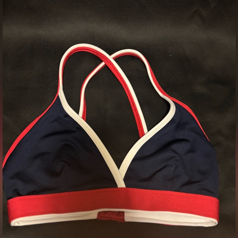 Women's Red and Blue volleyball bra